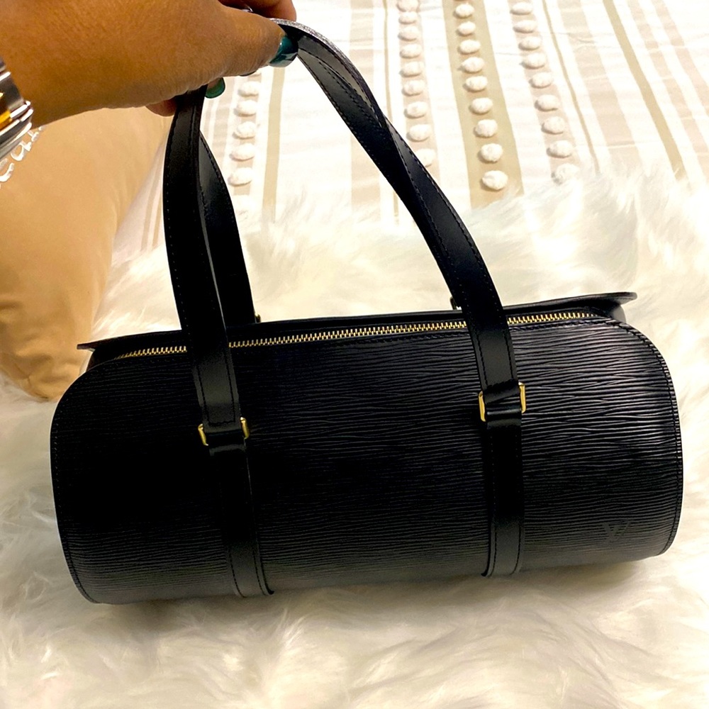 Louis Vuitton Black Epi Soufflot